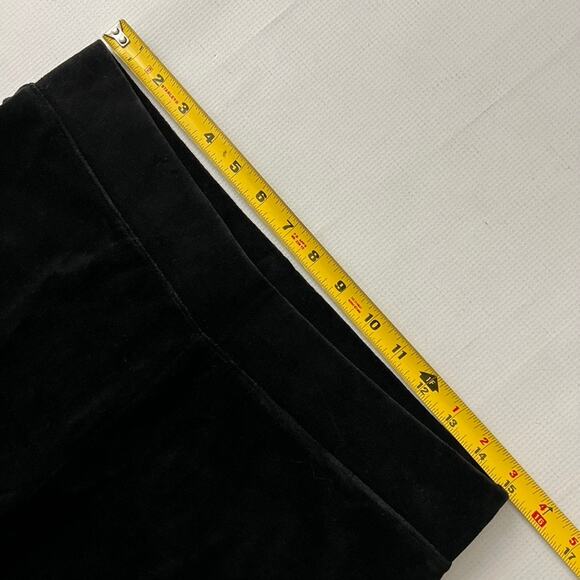 Talbots Black Velour Pull on Pants Stretch Leggings Women Size Medium NEW - Picture 3 of 10